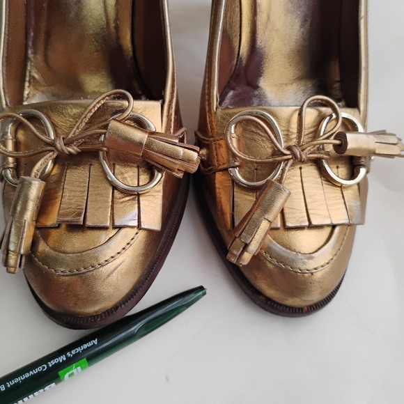 Gucci metallic horsebit heels size 7B - Picture 11 of 16